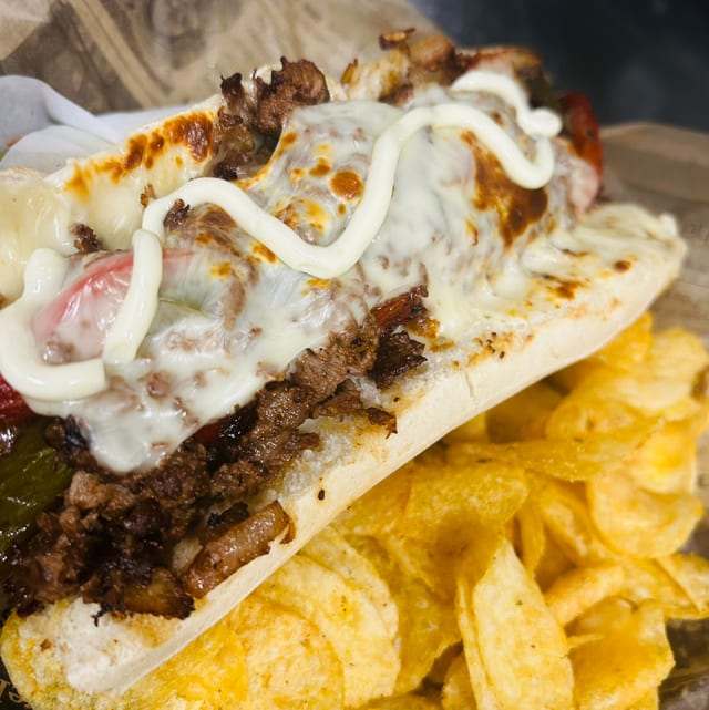 Philly Cheese Steak Sandwich.