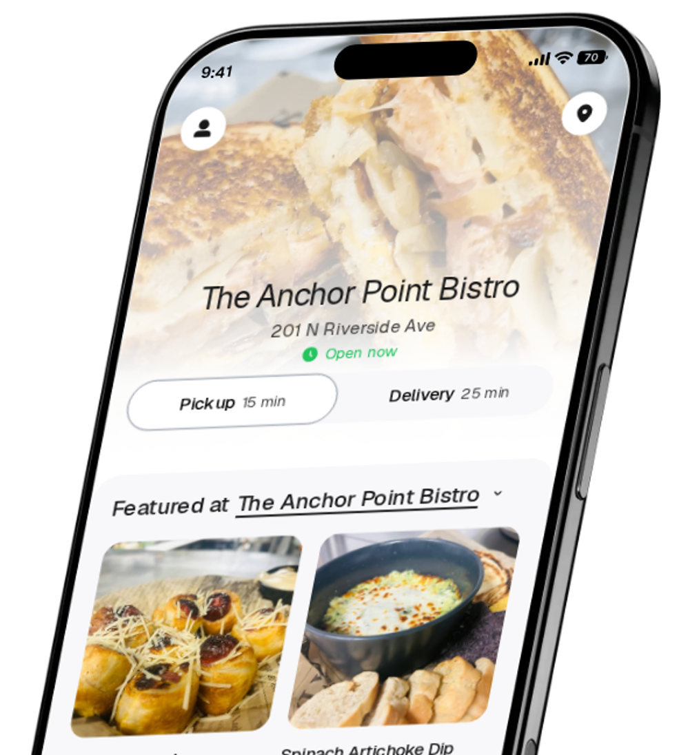 The Anchor Point Bistro app preview