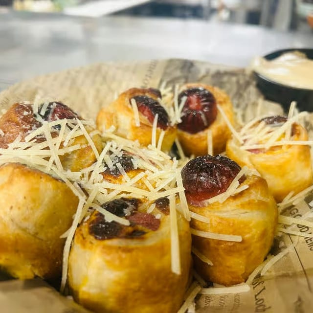 Cheesy Hogs in a Blanket.