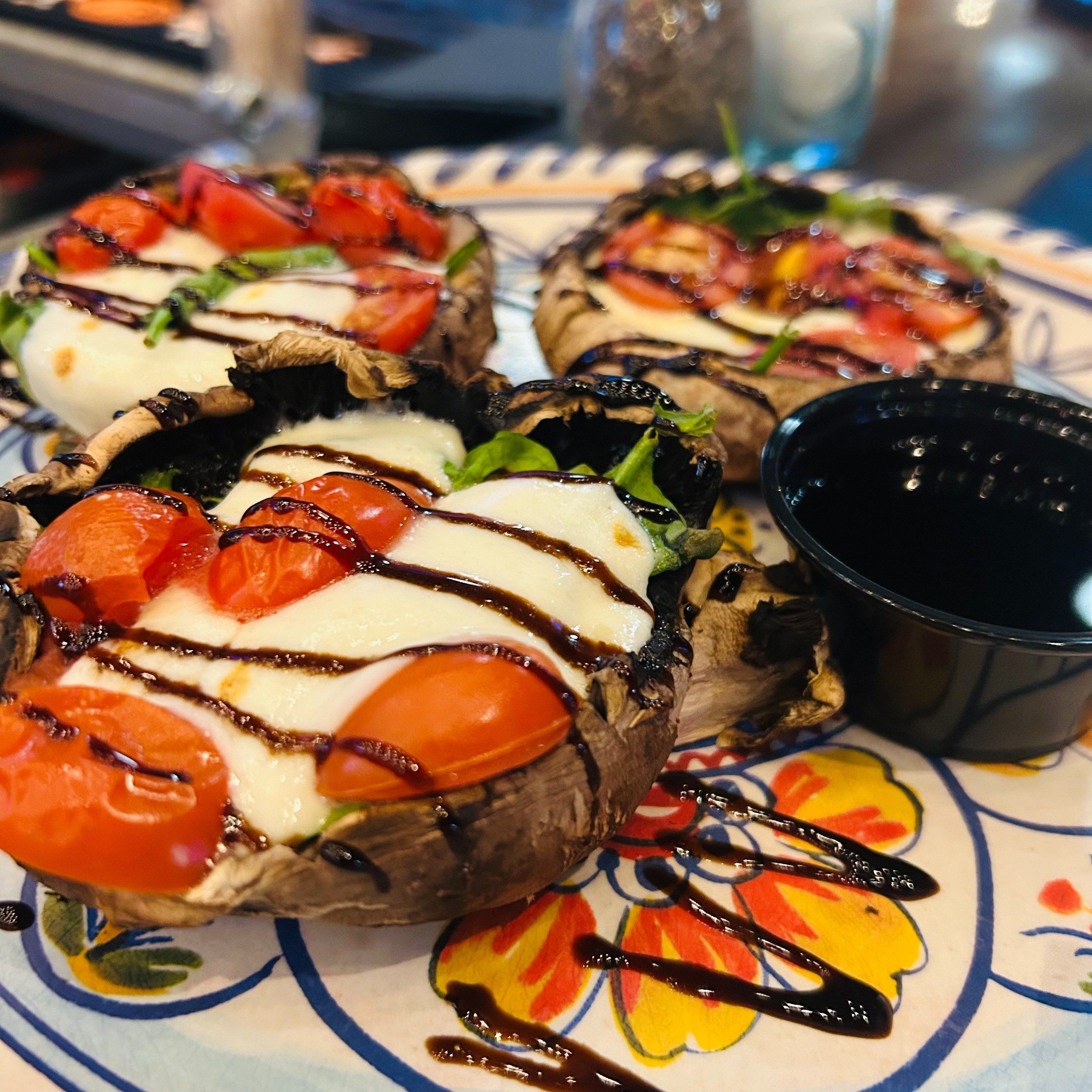Caprese Mushroom Caps.