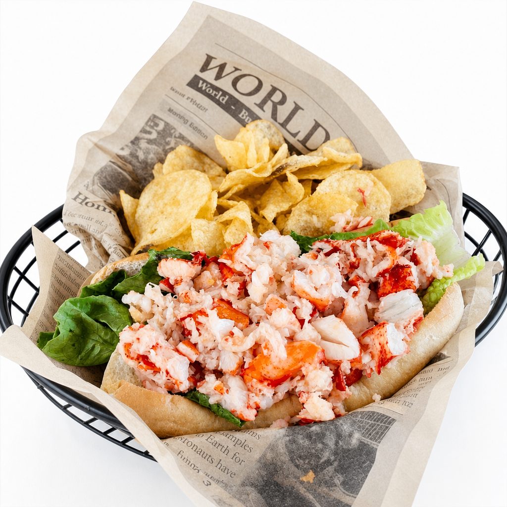 (HOT) Connecticut Style Lobster Roll.
