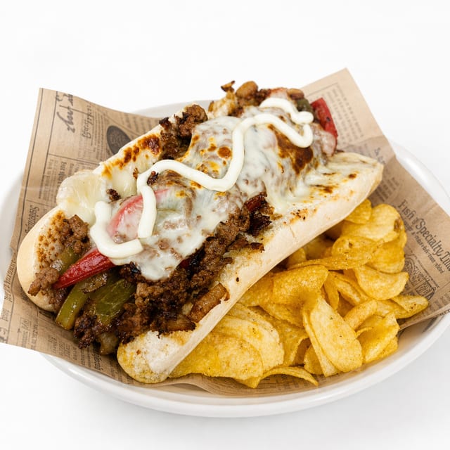 Philly Cheese Steak Sandwich.