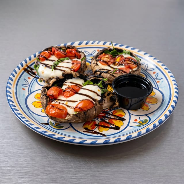 Caprese Mushroom Caps.